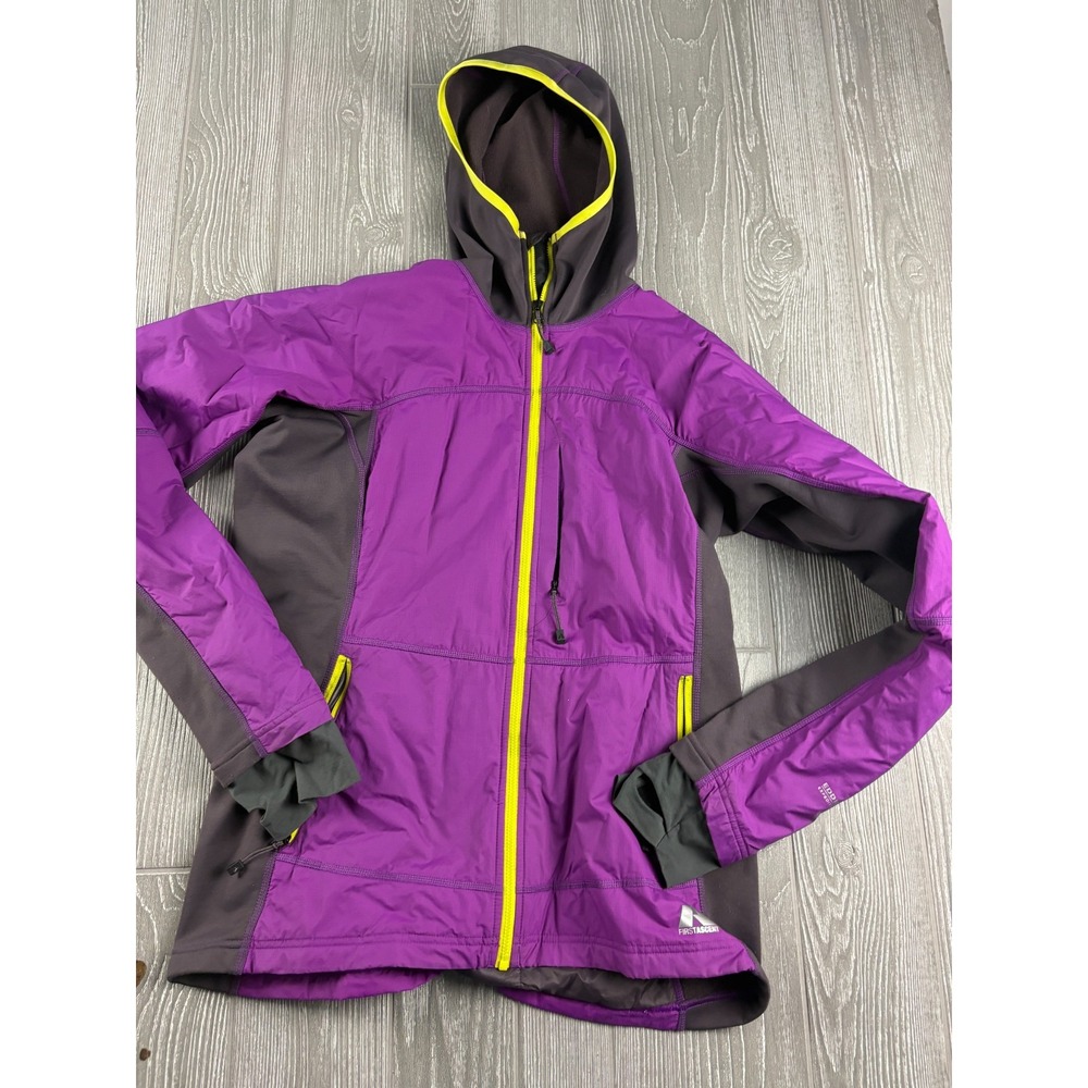 Eddie Bauer First Ascent Windbreaker Jacket Purple Insulated Women Large
